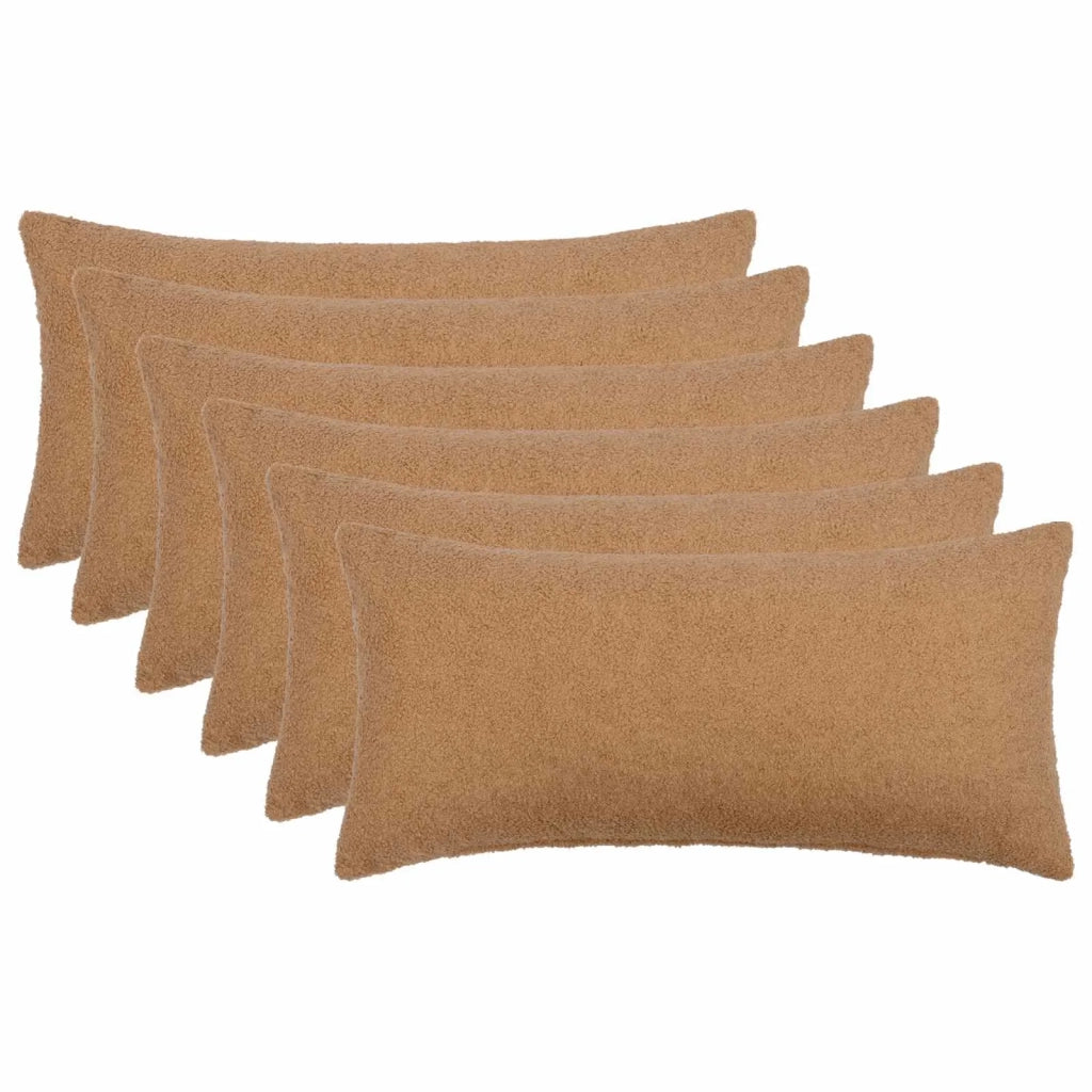 Federa 6 pcs HEERLEN Beige 40 x 80 cm Bouclé 909953