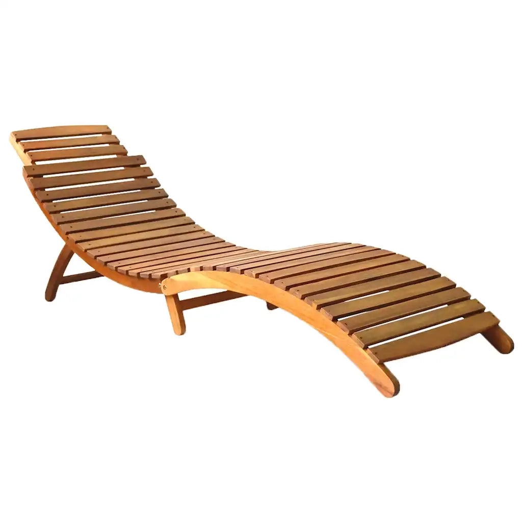 Lettini Prendisole 2 pz con Cuscini in Legno Massello d'Acacia 3077370