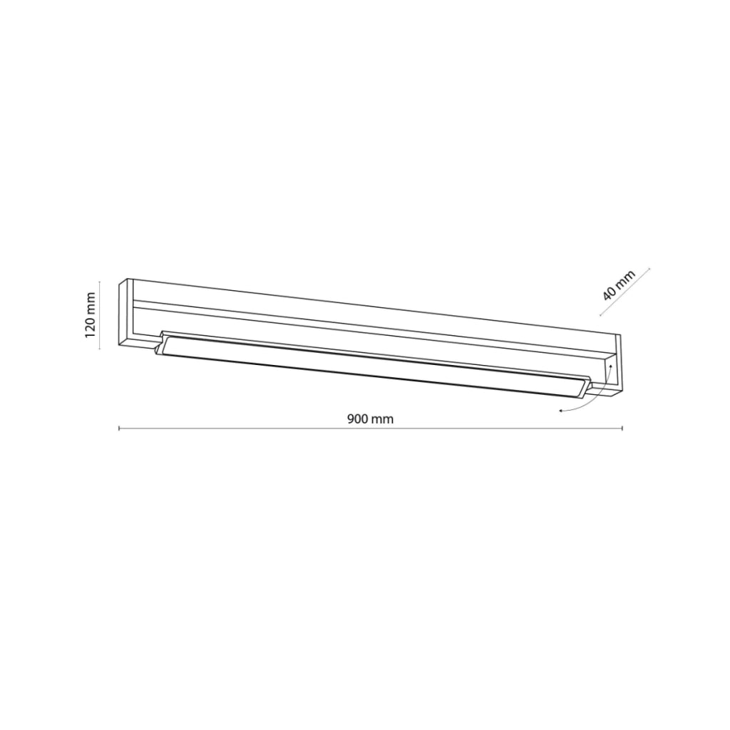 Applique da parete LED Dekster 36W 4000K bianca IP44 TK-Lighting