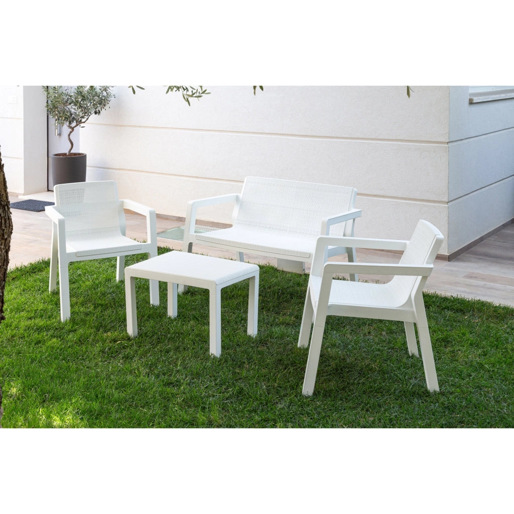 Toomax SET SALOTTO RIVIERA BIANCO LATTE CON DIVANO