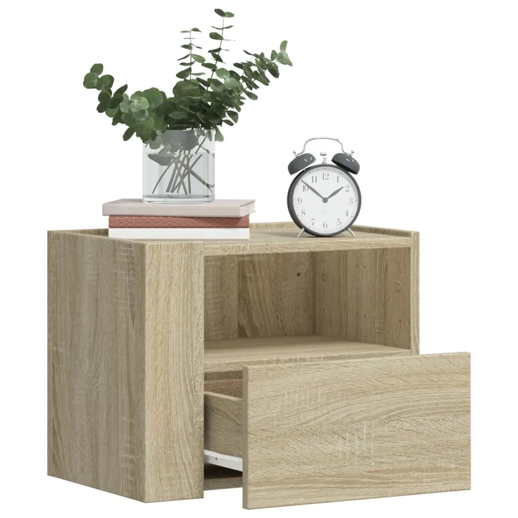 Comodino a Muro Rovere Sonoma 45x30x35 cm 848315