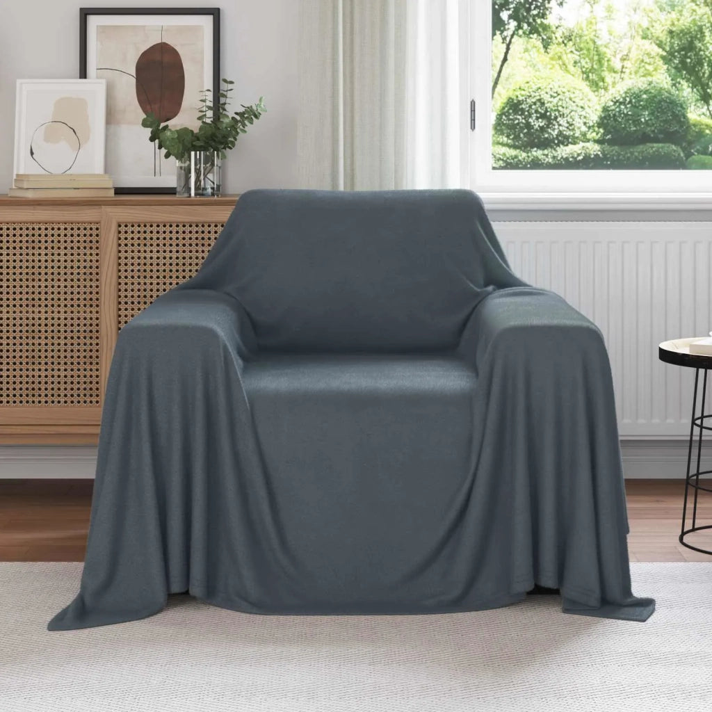 Coperta Grigio scuro 210 x 140 cm Panno