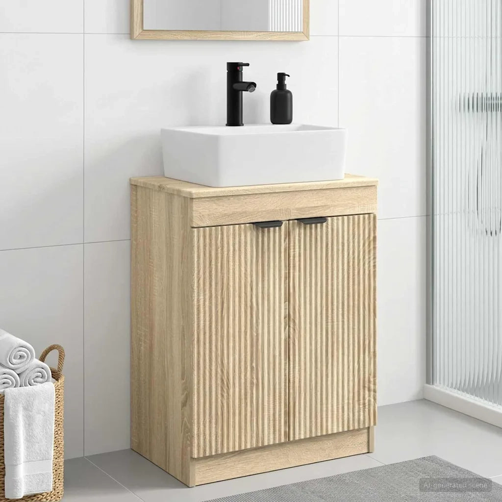 Mobile da bagno con lavabo Rovere Sonoma 54 x 35 x 83 cm 890160
