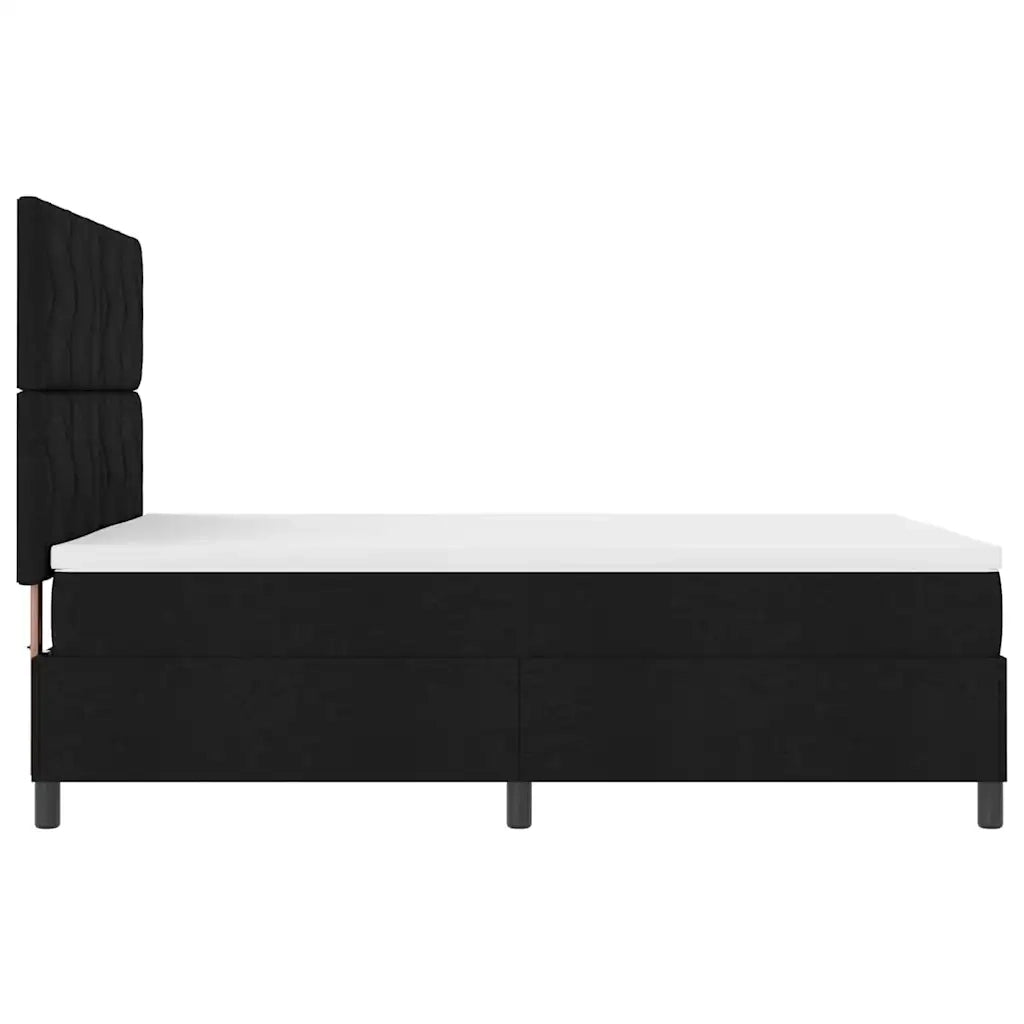 Letto a molle con materasso Nero 140 x 190 cm Tessuto 3342944