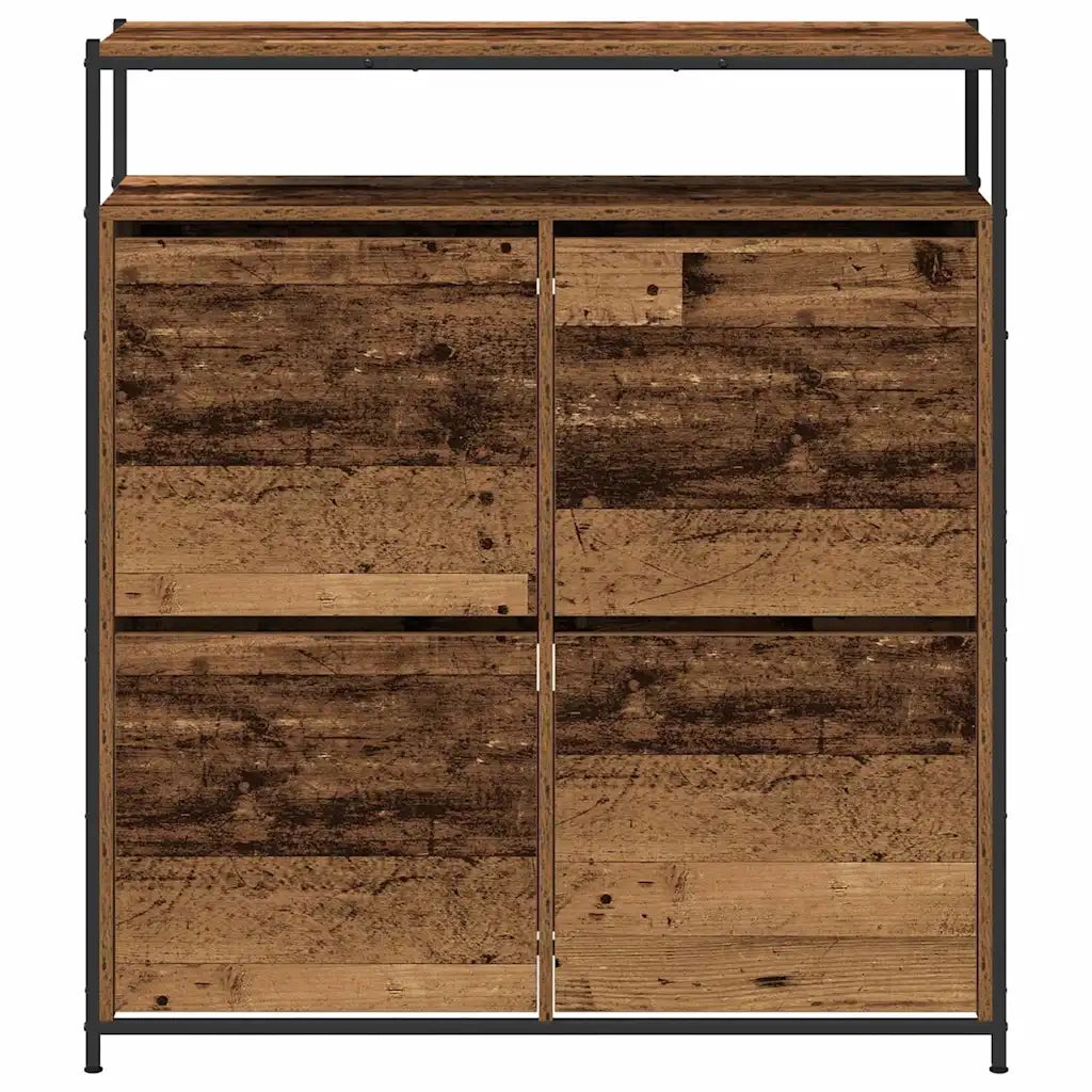 Scarpiera | Mobile per scarpe con porta Legno vecchio 100 x 34 x 112 cm