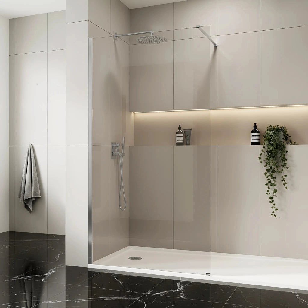 Parete Doccia Rea Flexi Transparent / Chrome 110