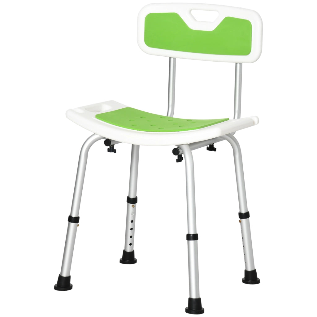 Sedia da Doccia Regolabile in Alluminio ¨C Minimal ¨C Grigio 51.5x49.5x68.5-81 cm