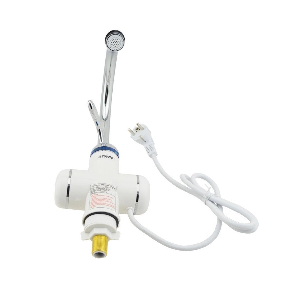 Trade Shop - Rubinetto Miscelatore Caldaia Elettrico Acqua Calda Con Spina Cucina Bagno 3000w -