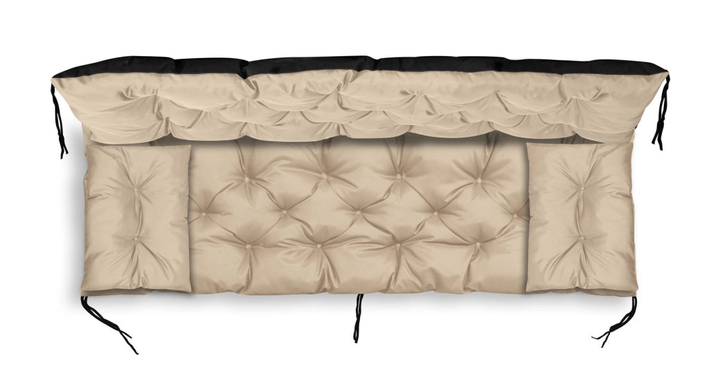 AIO FACTORY Set di cuscini da giardino 120x60x50 cm impermeabili beige