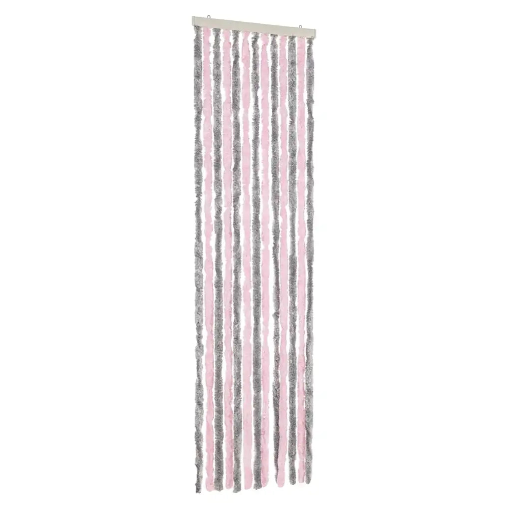 Tenda Antimosche Grigio Argento e Rosa 56x200 cm in Ciniglia CFW6880697