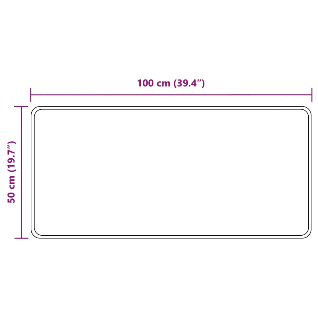 Runner Tappeto MARSA Nero 50 x 100 cm Poliestere e PVC 42023278