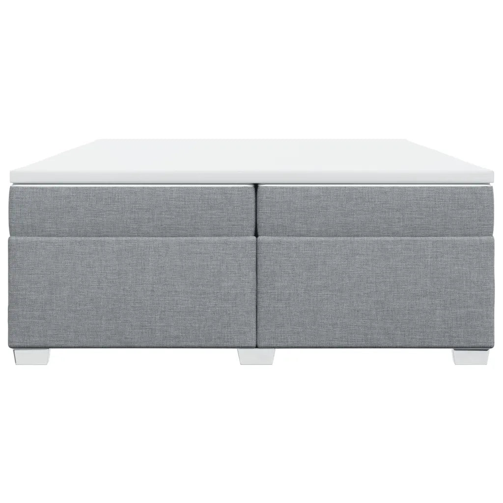 Giroletto a Molle con Materasso Grigio Chiaro 200x200cm Tessuto 3285158