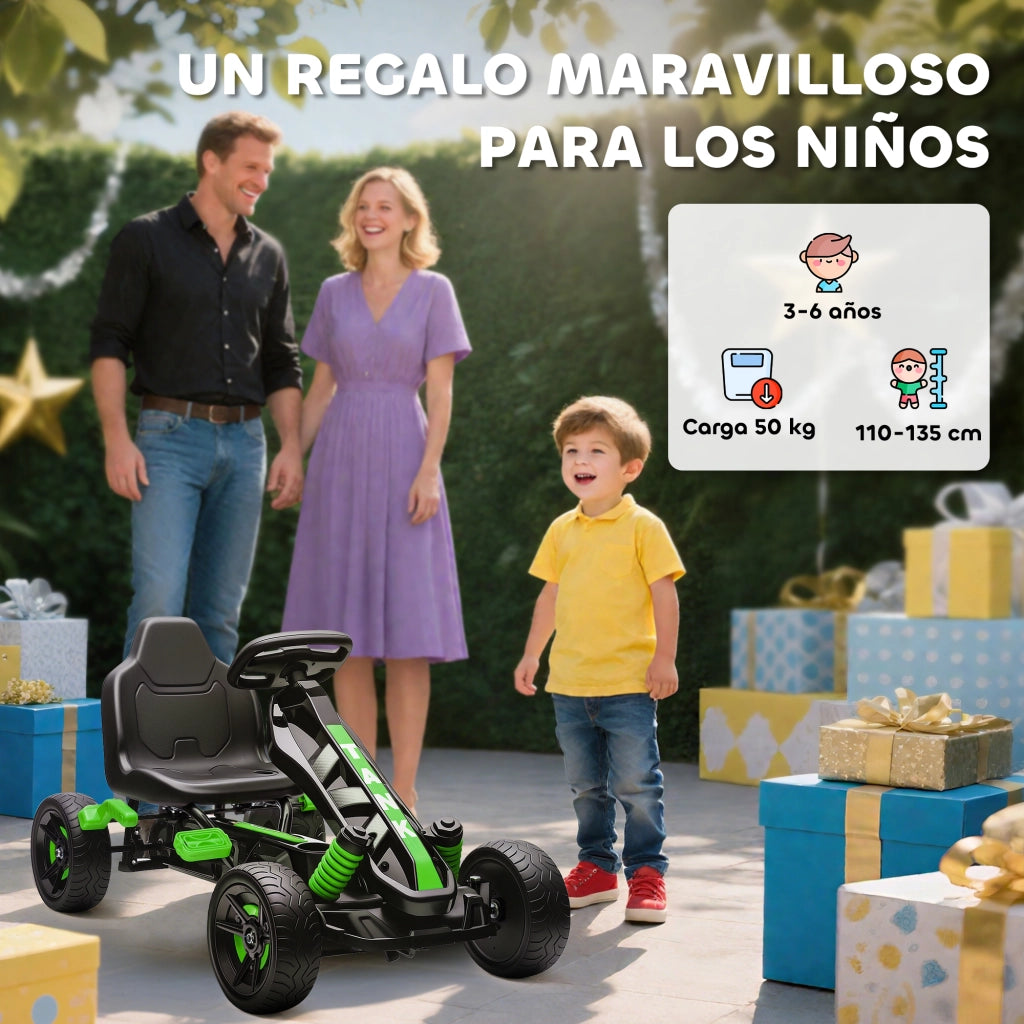 Triciclo a Pedali per Bambini ¨C Minimal ¨C Verde, Metallo, 3+ Anni