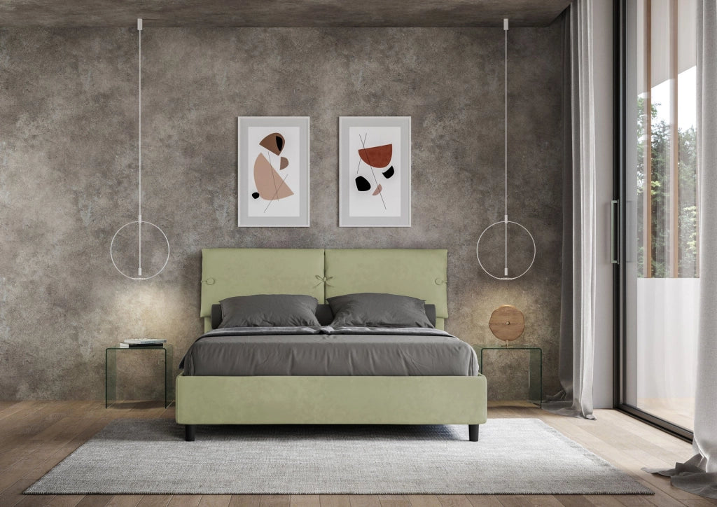 Letto Matrimoniale 160x190 cm Senza Rete Sleeper Tè verde