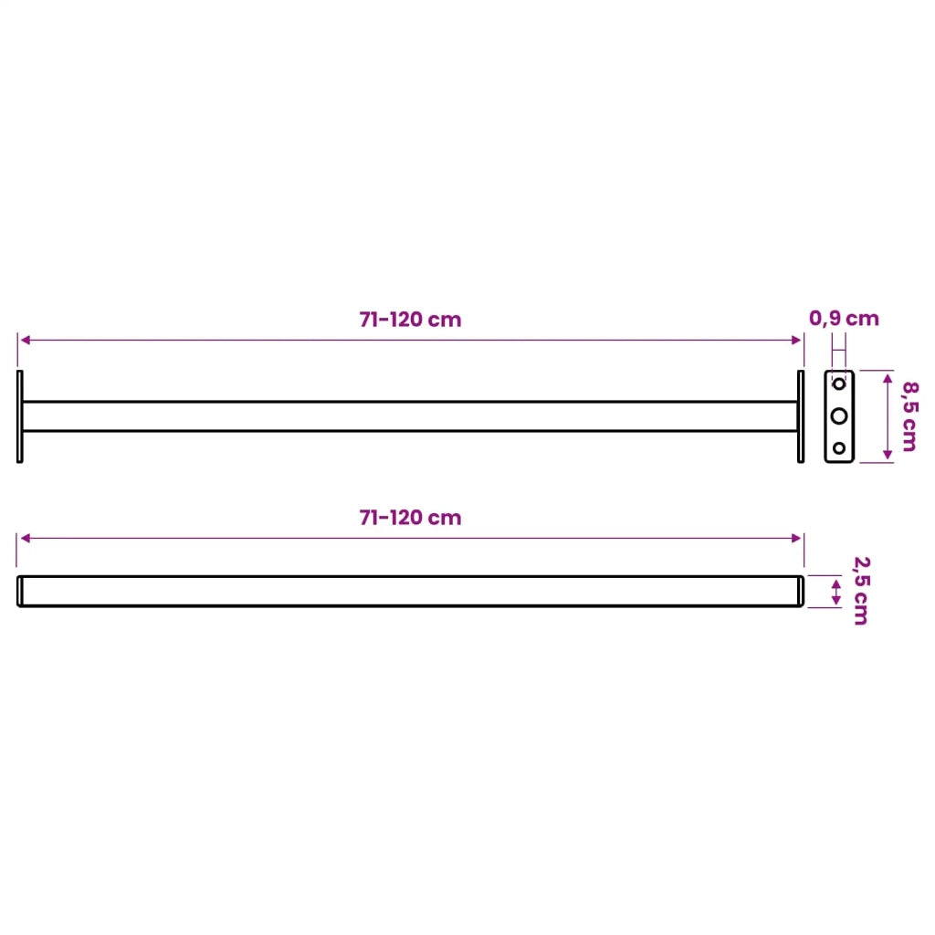 Barra di Sicurezza Regolabile per Finestra 3 pcs Bianco Acciaio 42031313