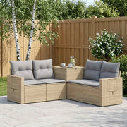 Set di divani 5 pz Beige e Grigio Chiaro 3447885