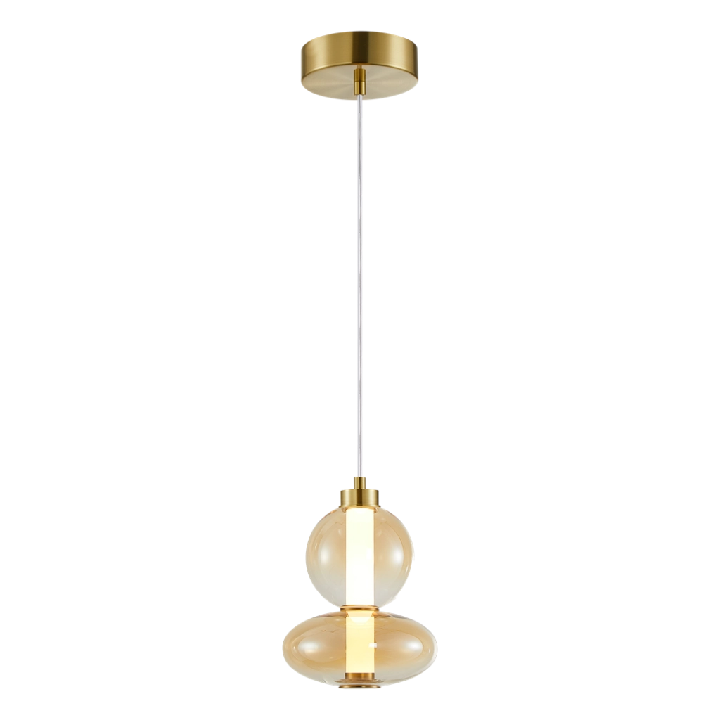 Lampada a sospensione LED Milagro Daphne ottone Ø20 12W
