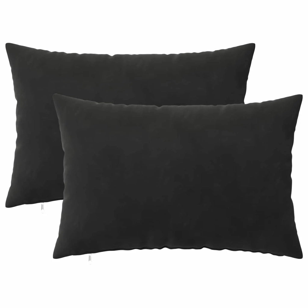 Federa 2 pcs HEERLEN Nero 50 x 80 cm Velluto 911911