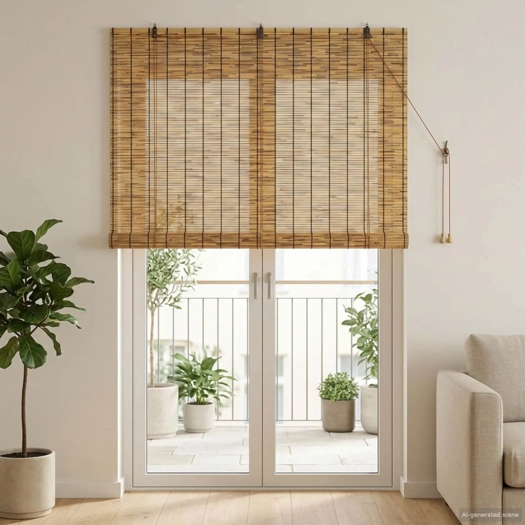 Tenda a rullo Marrone 140 x 220 cm Giunco 42034662