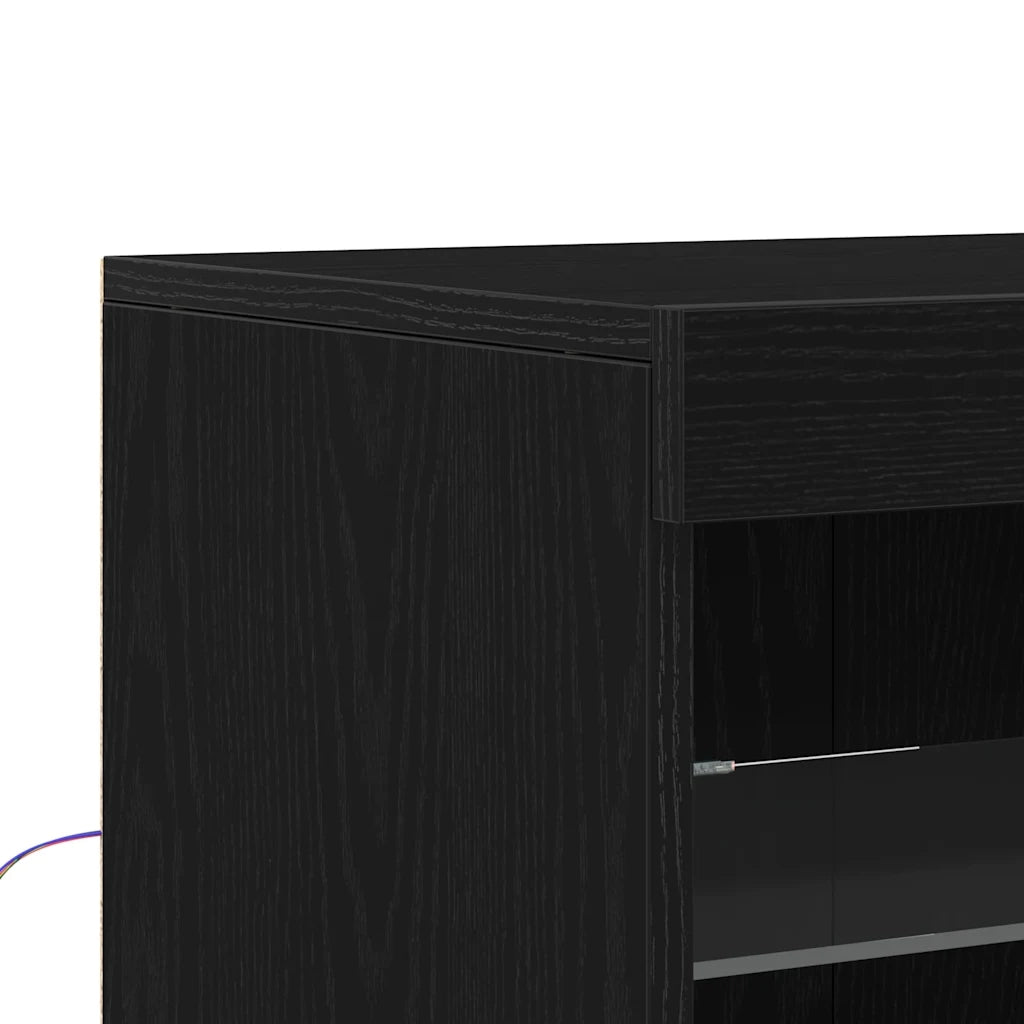 Madia LED Nero 60,5 x 37 x 67 cm Legno multistrato 863029