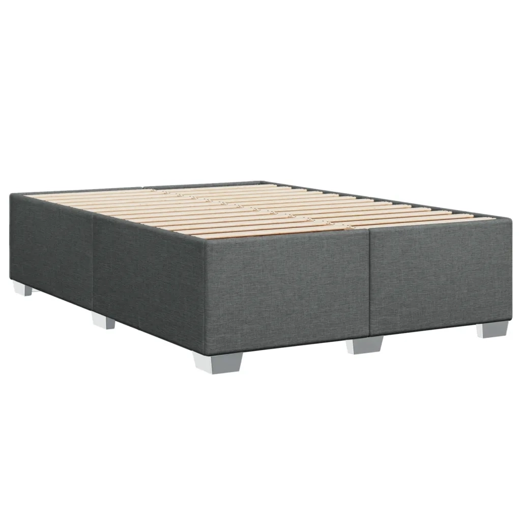 Letto matrimoniale | Letto per adulti | Giroletto senza Materasso Grigio Scuro 160x200 cm Tessuto