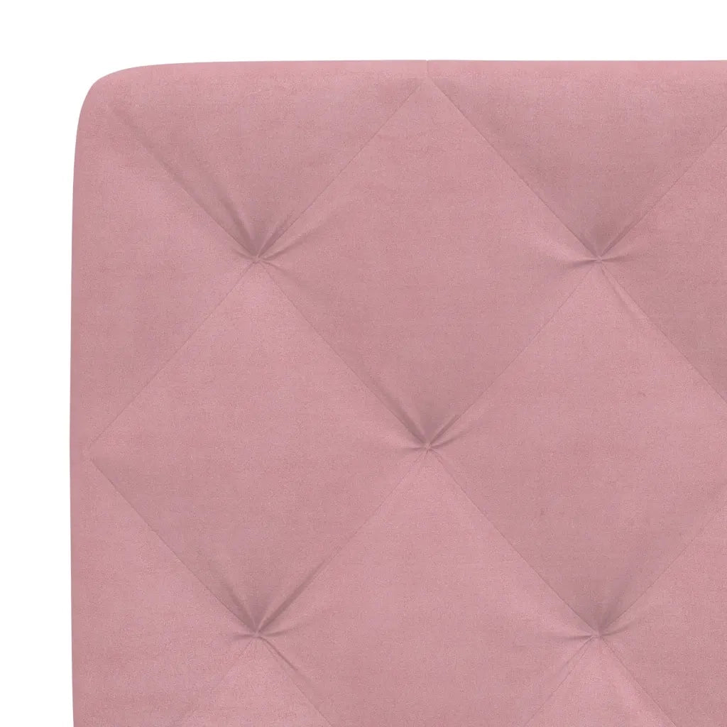 Letto con Materasso Rosa 120x200 cm in Velluto