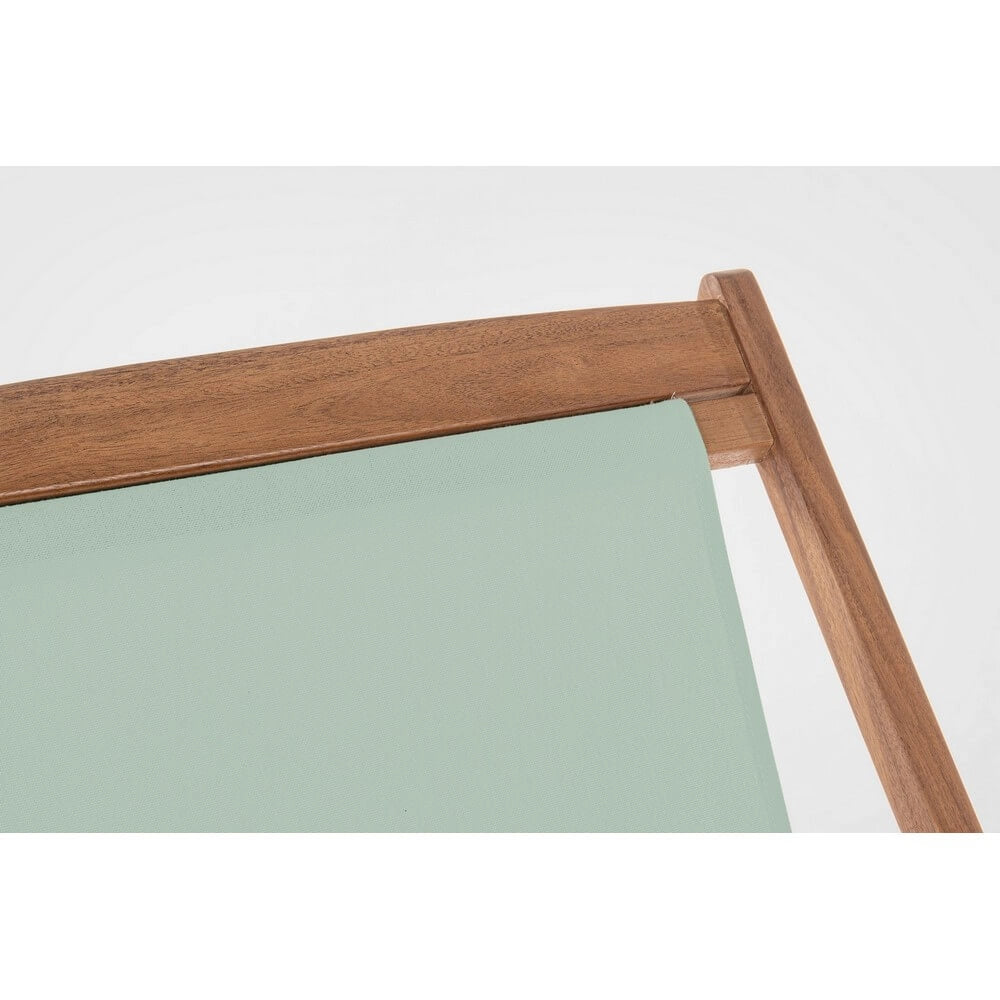 Set di 4 Sdraio Relax Pieghevoli in Legno di Acacia con Tessuto - SERENITY