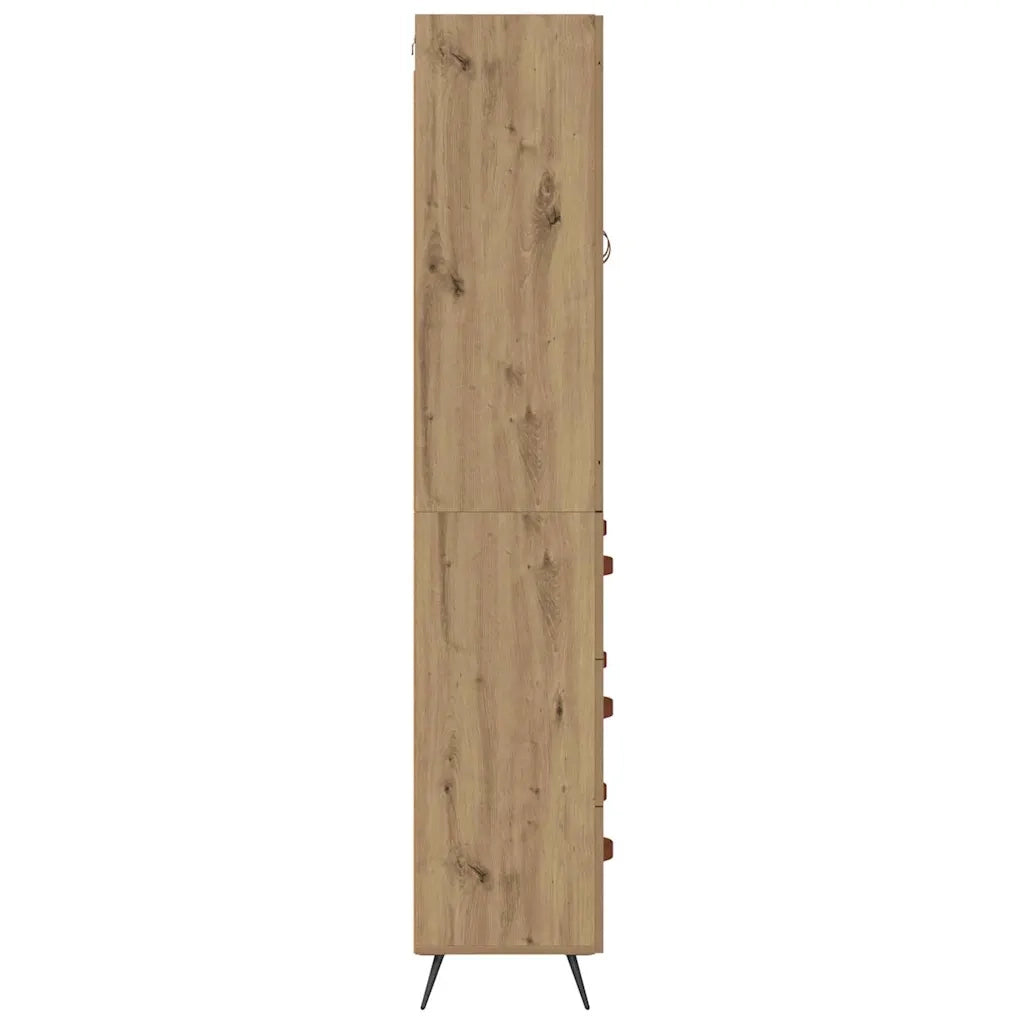Credenza con Cassetto-Buffet-Armadio da cucina Rovere artigianale 69,5 x 34 x 180 cm 531518