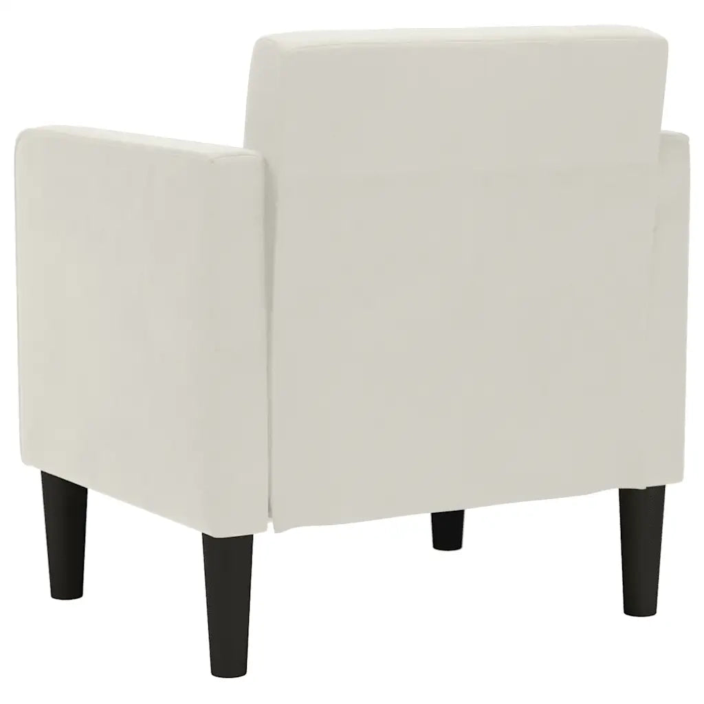 Divano Sedia con Braccioli Crema 53 cm in Velluto 4100559