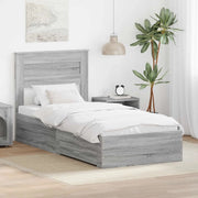 Struttura del letto Grigio Sonoma 90 x 200 cm Legno multistrato 3410040