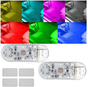 2 Pezzi di Illuminazione Auto USB con Effetti Colorati