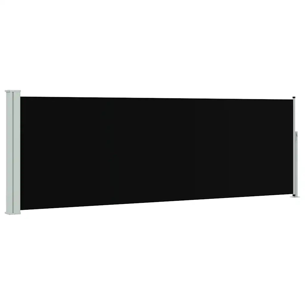 Tenda Laterale Retrattile per Patio-Tenda parasole per balcone 100x300 cm Nera