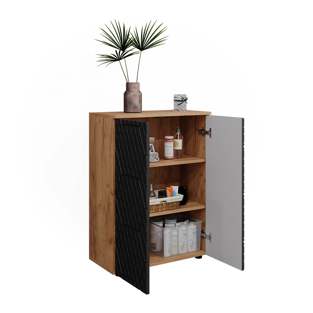 Vicco Mobile midi Antracite con struttura a nido d'ape 60 x 81 cm