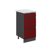 Vicco Mobiletto base per cucina Rosso 40 cm PL Marmo
