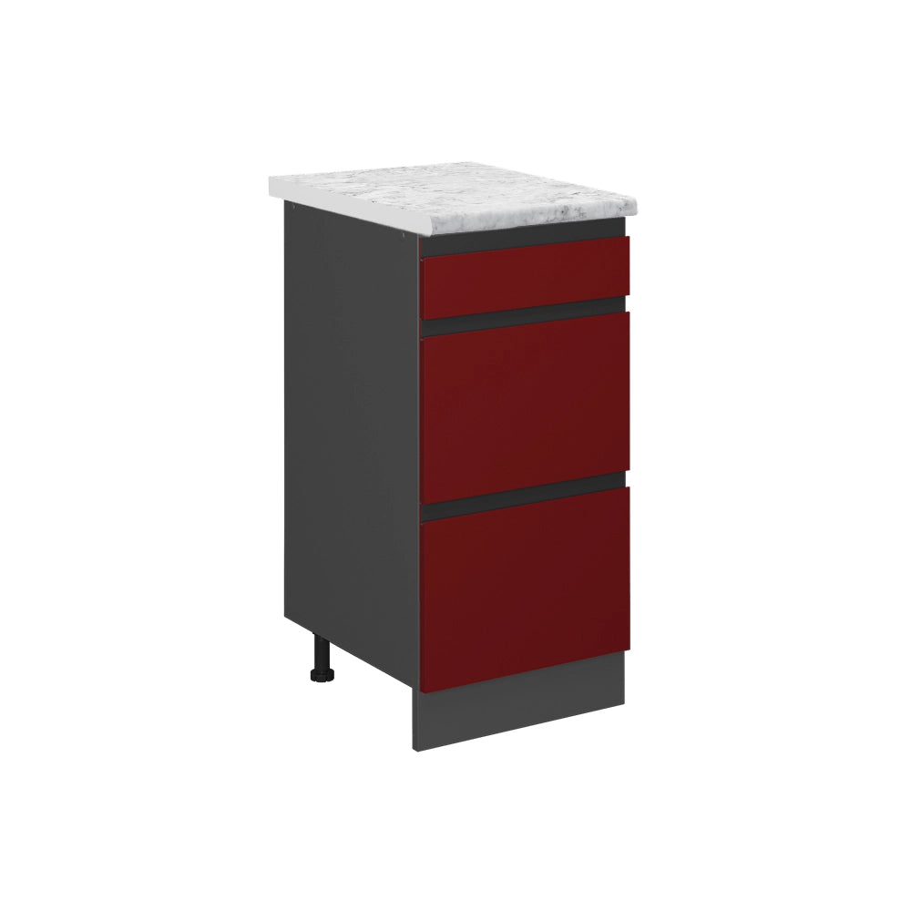 Vicco Mobiletto base per cucina Rosso 40 cm PL Marmo