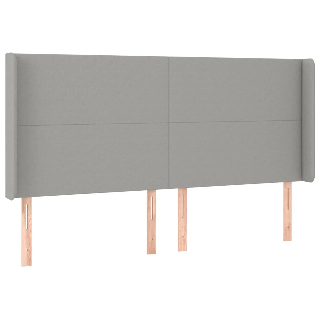 Letto a Molle Materasso e LED Grigio Chiaro 160x200 cm Tessuto 3138165