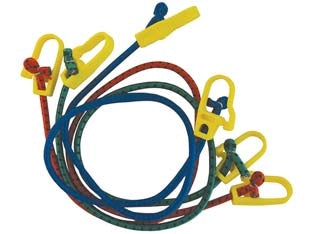 CORDA ELASTICA  ALLACCIABAGAGLI CON GANCI IN PVC- - ø mm.8x150cm. - 10 pezzi