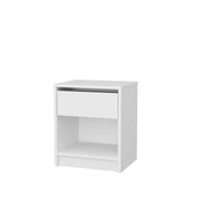 Comodino in legno "Sheridan" - 45 x 40 x 53 cm - Bianco