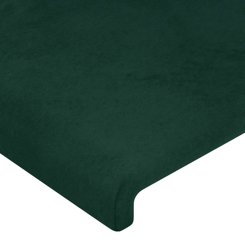 Letto singolo | Letto per adulti | Giroletto senza Materasso Verde Scuro 90x190 cm in Velluto
