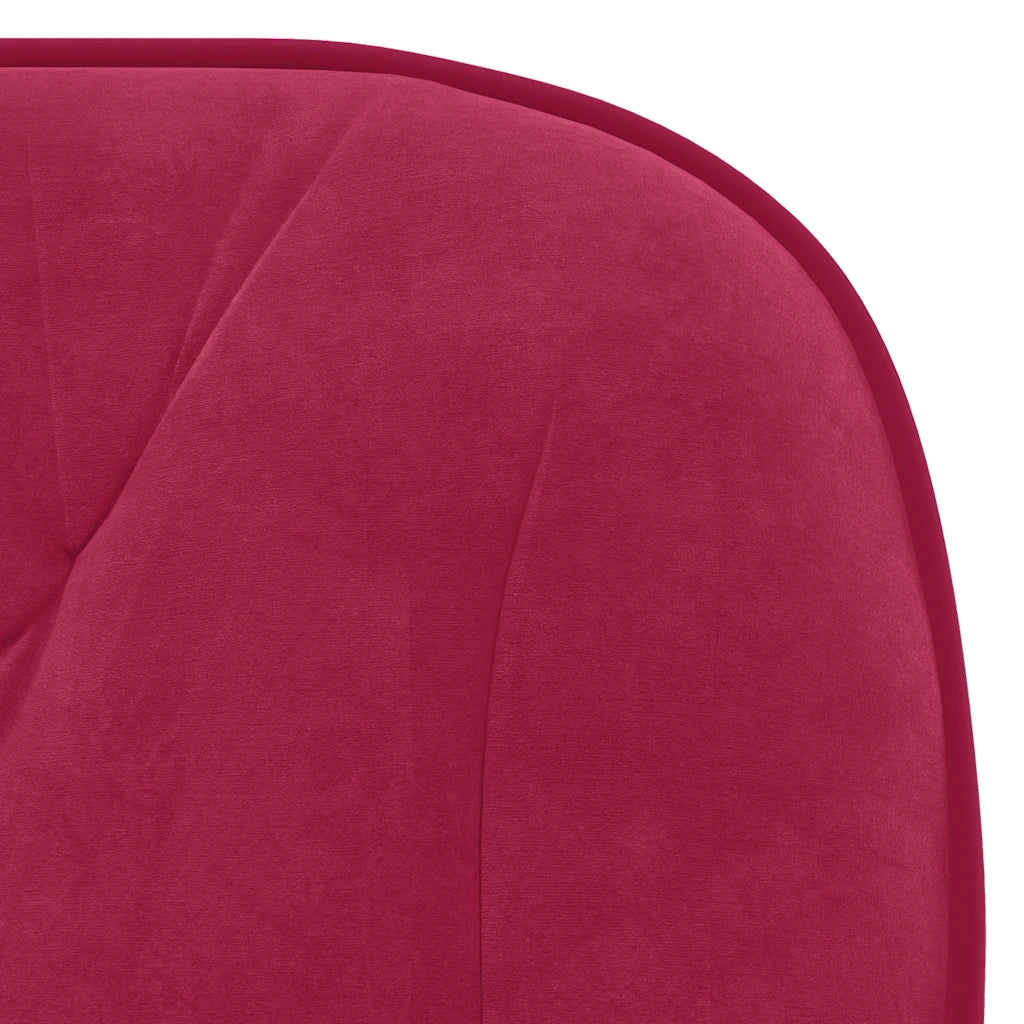 Sedia Girevole da Ufficio Rosso Vino in Velluto 344872