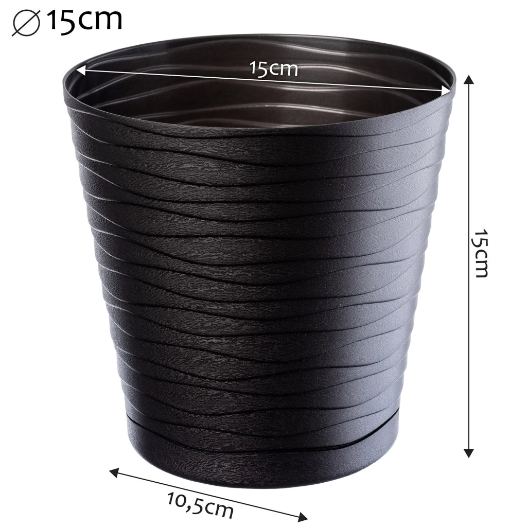 Vaso da fiori KADAX da 15 cm, coprivaso in plastica con supporto.