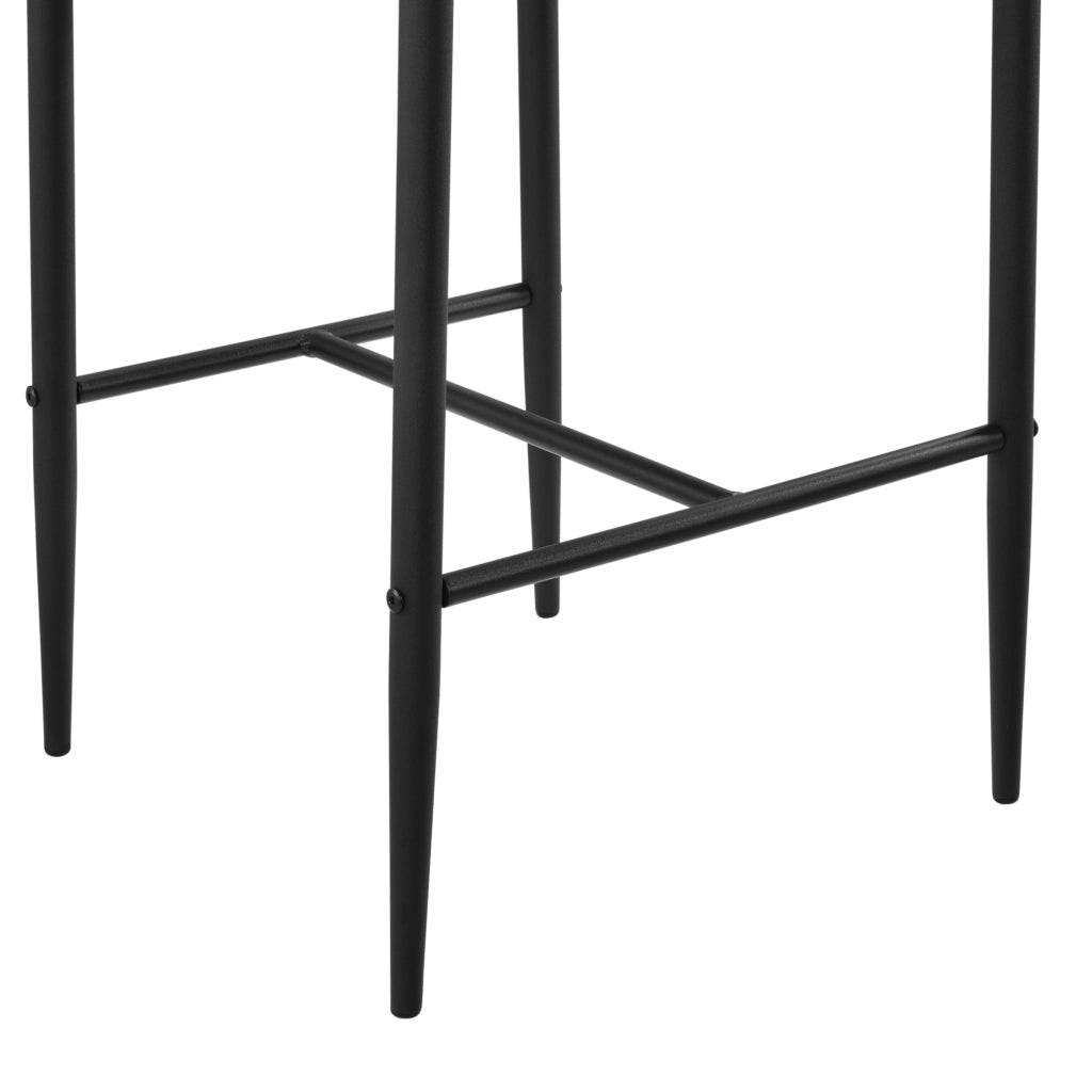 Set Lidköping di 2 Sgabelli da Bar con Schienale - Nero [en.casa]