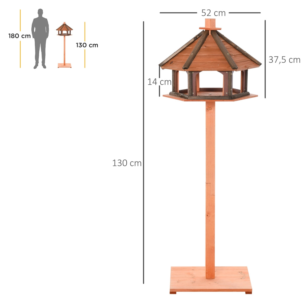 Casetta per uccelli con supporto ¨C Minimal ¨C ?52x130 cm legno naturale