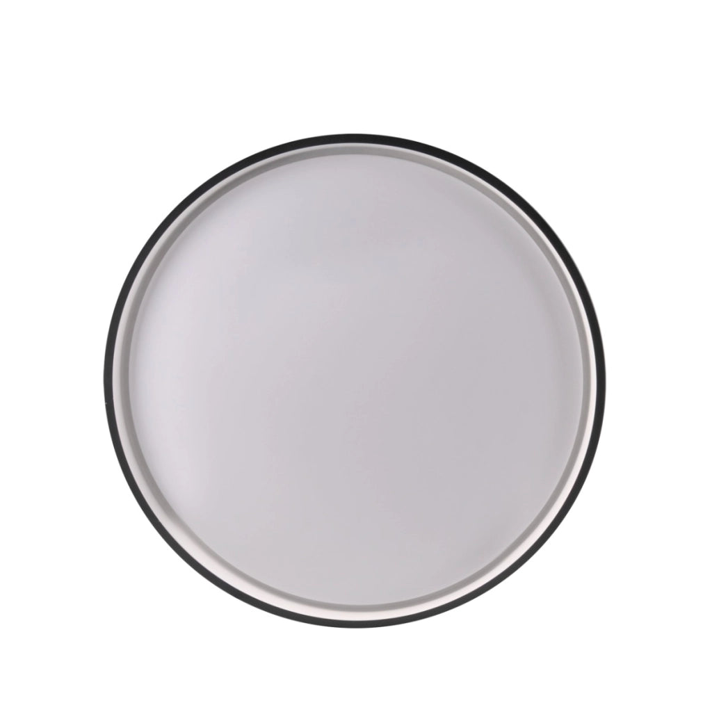 Plafoniera LED 48W tonda 38cm nera con telecomando IP44