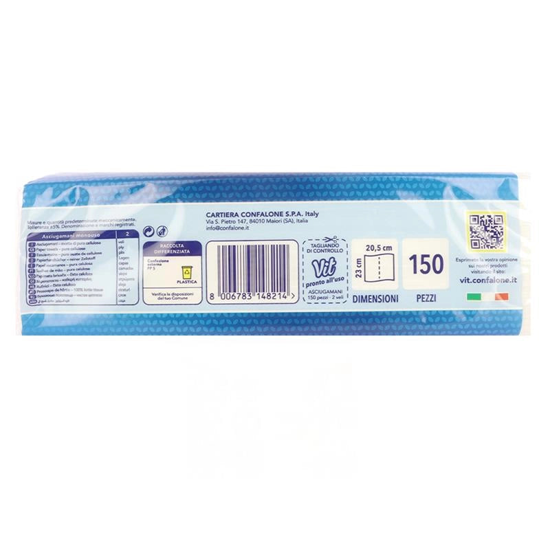 ASCIUGAMANI DI CARTA MONOUSO 150PZ 23 CM
