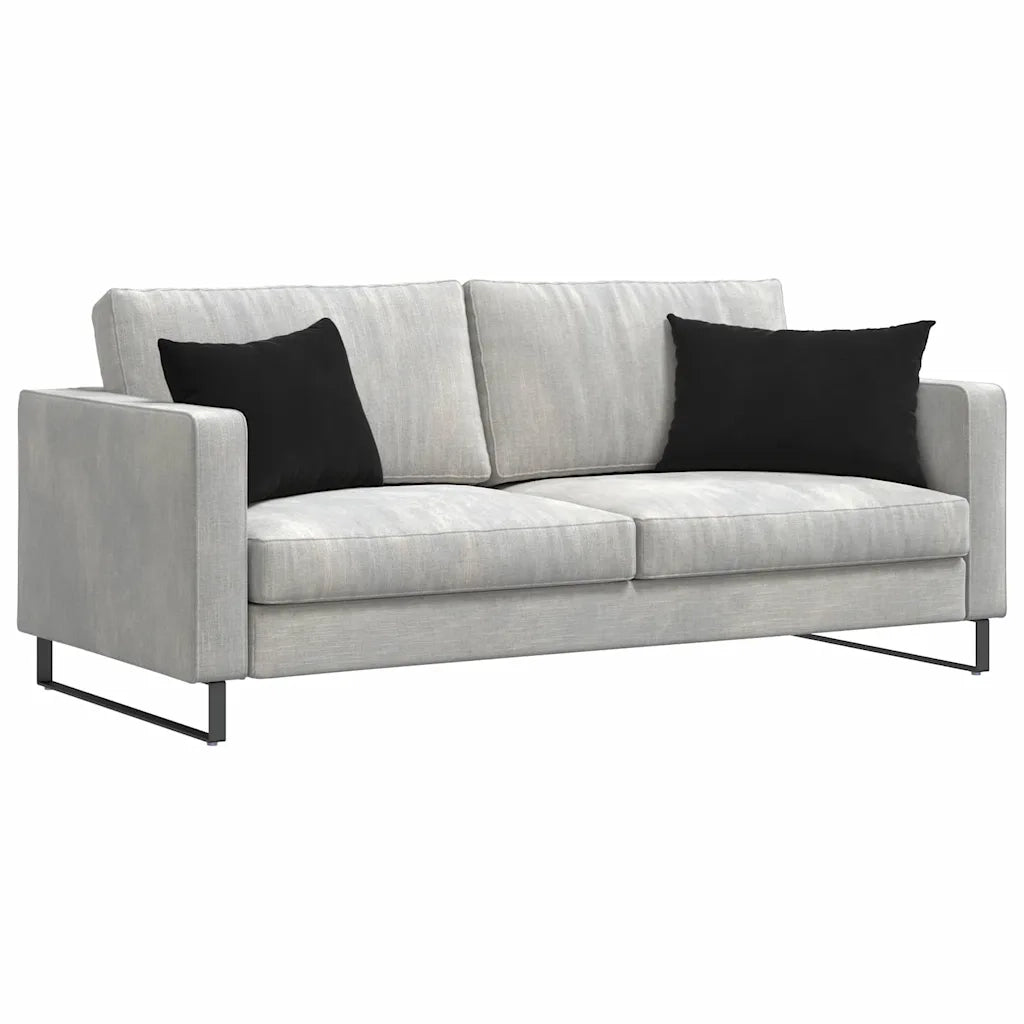 Cuscini da Divano 2 pz-Set di 2 Cuscini per Sofa Nero 60 x 40 cm Tessuto in Cords