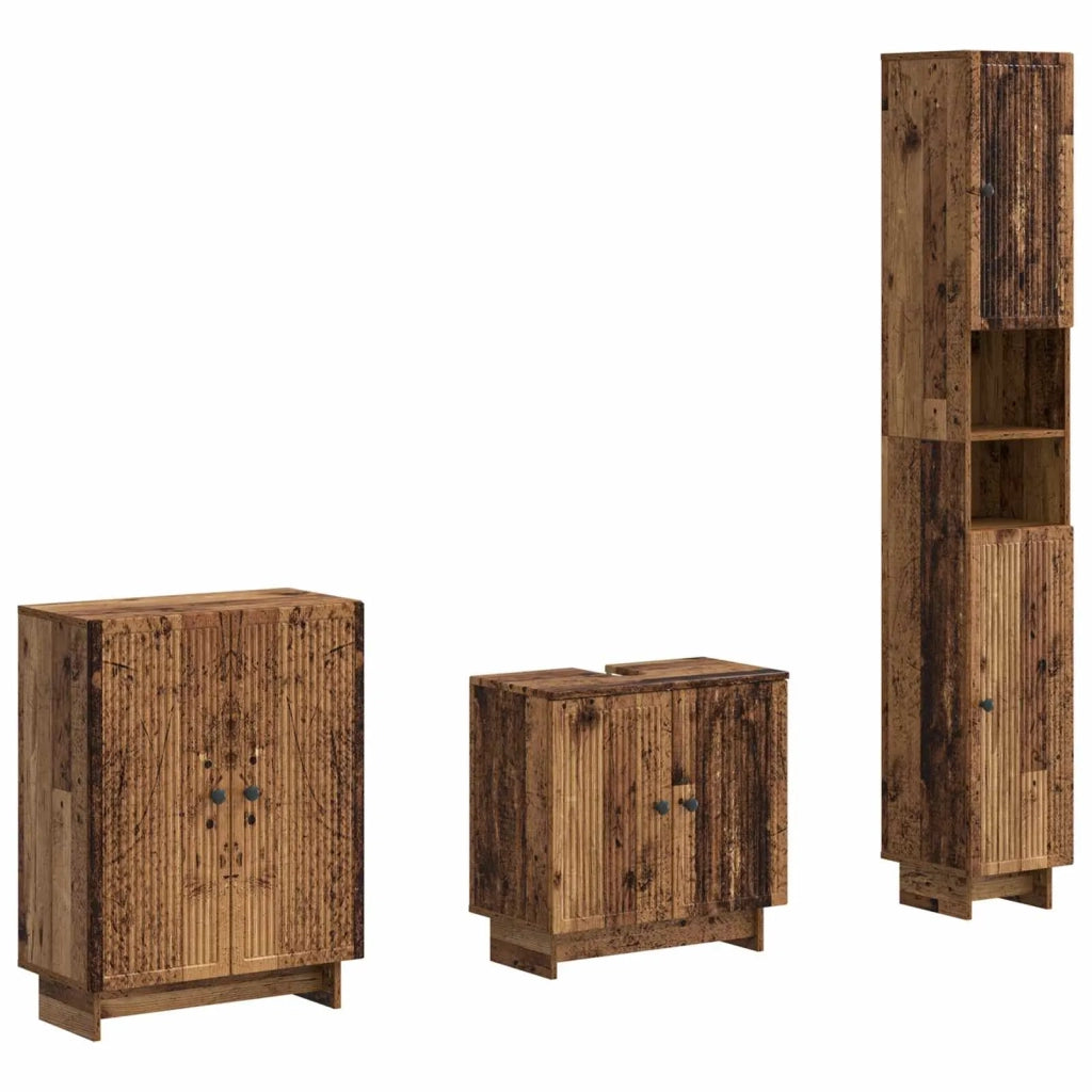 Set di armadietti da bagno in 3 pezzi EDE Legno antico 3417421