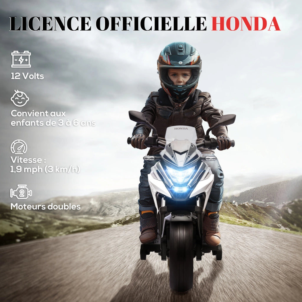 Moto elettrica per bambini ¨C zephmum ¨C bianco
