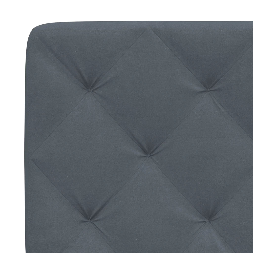 Letto matrimoniale | Letto per adulti | Giroletto senza Materasso Grigio Scuro 140x190 cm Velluto