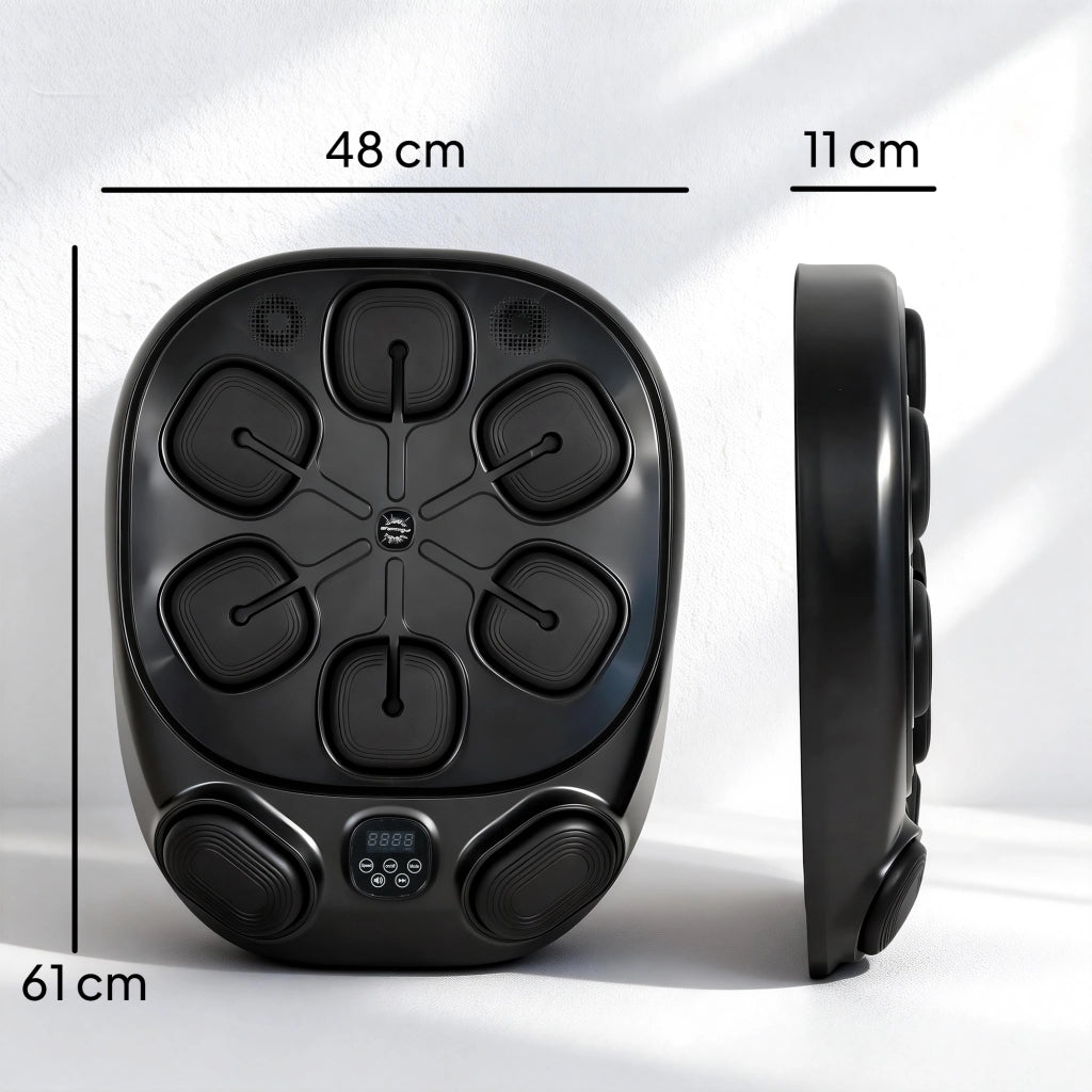 Macchina da Boxe Musicale a Parete ¨C Xylo ¨C 9 Modalit¨¤, LED, Bluetooth, 61x48x11 cm, Nero